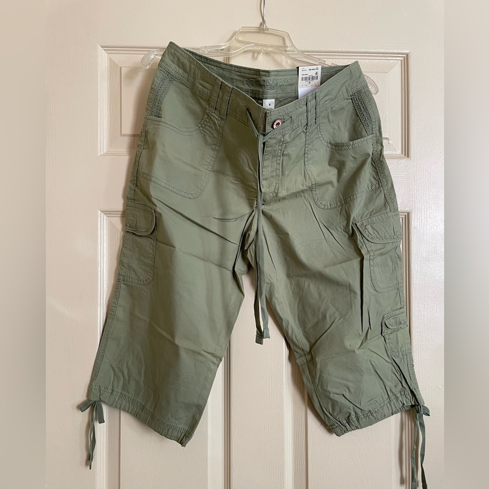 Olive Green Crop Cargo